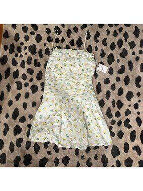 Lemon Print Corset Dress‎ With